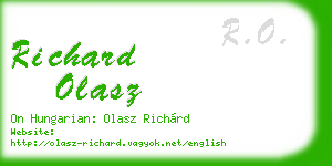 richard olasz business card