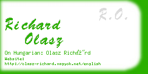 richard olasz business card